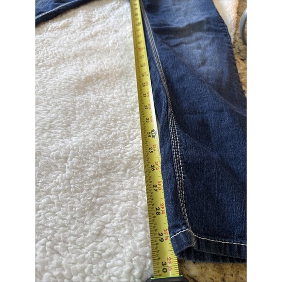 Roz & Ali Women's Mid Rise Carpi Jeans Size 12 Stretch Med Wash Blue - Picture 6 of 9